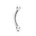 Piercing do obočí - perličky, tyčka 1,2 x 8 mm