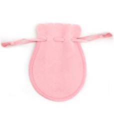 Semišový dárkový sáček světle růžový, 7 x 9 cm