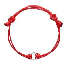 Náramek proti uhranutí stříbrný červený