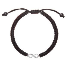 Náramek proti uhranutí stříbrné nekonečno černý