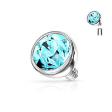 Náhradní kulička s kamínkem k labretě, průměr 3 mm