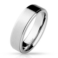 Ocelový prsten, šíře 6 mm, vel. 60