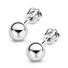 Stříbrné šroubovací náušnice kuličky 7mm