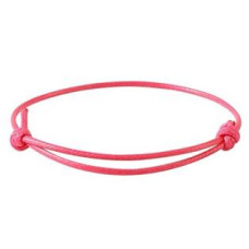 Šňůrkový náramek voskovaný, růžová barva
