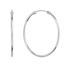Stříbrné náušnice kruhy 40 mm