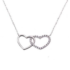 Střibrný náhrdelník se srdíčky