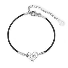 Stříbrný náramek srdce geometrické