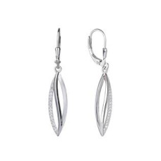 Stříbrné visací náušnice