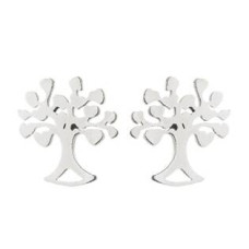 Ocelové náušnice STROM ŽIVOTA