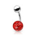 Piercing do pupíku s kamínky Crystals From Swarovski® kulička 8mm