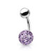 Piercing do pupíku s kamínky Crystals From Swarovski® kulička 8mm