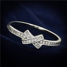 Stříbrný prsten s čirými zirkony, vel. 52