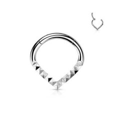 Segment piercing špičatý - helix / cartilage / tragus piercing 1,2 x 8 mm