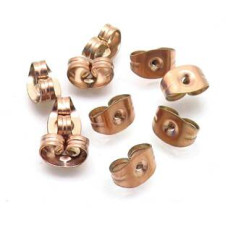 Náušnicový puzetový uzávěr ocelový 4,5 x 6 mm - 1 kus