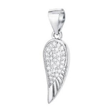 Stříbrný přívěsek křídlo se zirkony