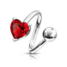 Piercing spirála - srdíčko