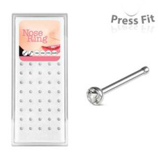 Sada 40ti piercingů do nosu, 2,5mm zirkon, tl. 0,8 mm