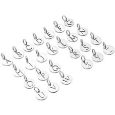 Malý ocelový přívěšek s kroužkem - iniciála