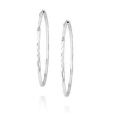 Stříbrné náušnice kruhy 45 mm
