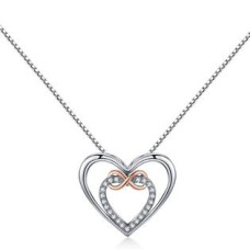 Stříbrný náhrdelník - srdce