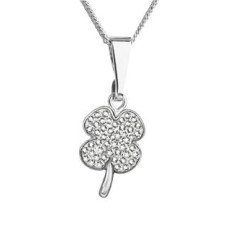 Stříbrný náhrdelník s krystaly Swarovski čtyřlístek