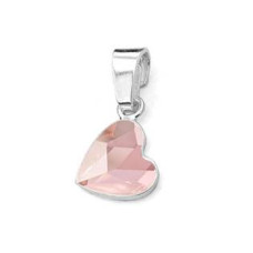 Stříbrný přívěšek se srdcem Crystals from Swarovski® Rosaline
