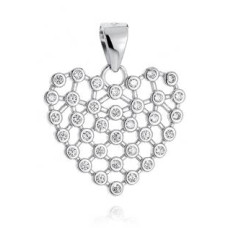 Stříbrný přívěšek srdce