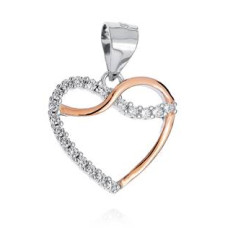 Stříbrný přívěšek srdce