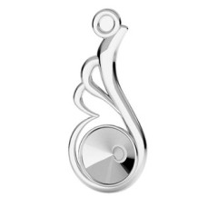 Stříbrný komponenta křídlo pro rivoli 6mm