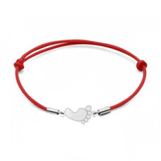 Stříbrný textilní náramek s destičkou