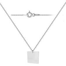 Stříbrný náhrdelník s malou destičkou