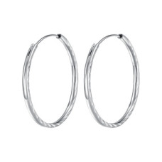 Stříbrné náušnice kruhy 25 mm
