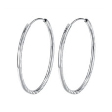 Stříbrné náušnice kruhy 40 mm