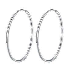 Stříbrné náušnice kruhy 45 mm