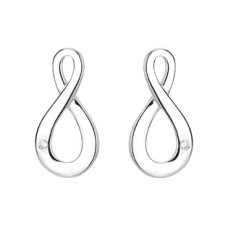 Stříbrné náušnice INFINITY