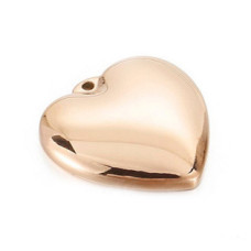 Zlacený ocelový přívěšek srdíčko