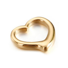 Zlacený ocelový přívěšek srdíčko