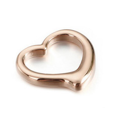 Zlacený ocelový přívěšek srdíčko