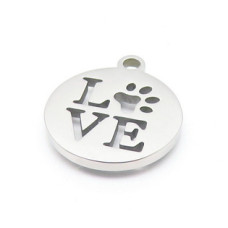 Ocelový přívěšek LOVE