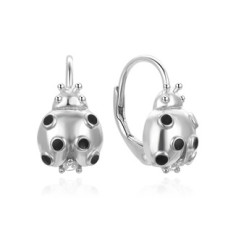 Stříbrné náušnice berušky