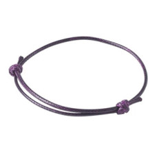 Šňůrkový náramek voskovaný, fialová barva