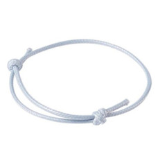 Šňůrkový náramek voskovaný, bílá barva