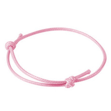 Šňůrkový náramek voskovaný, světle růžová barva