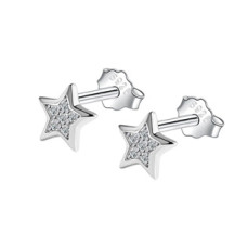 Stříbrné náušnice hvězdičky