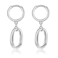 Visací stříbrné náušnice