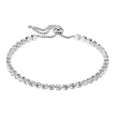 Štrasový ocelový tenisový náramek