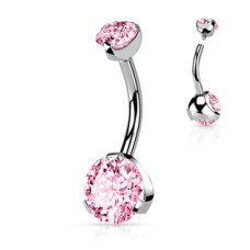 Ocelový piercing do pupíku - vnitřní závit