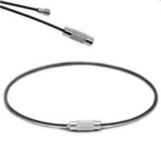 Černé ocelové lanko - struna na krk