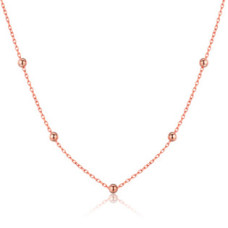 Zlacený stříbrný náhrdelník s kuličkami