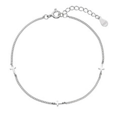 Stříbrný náramek s třemi křížky